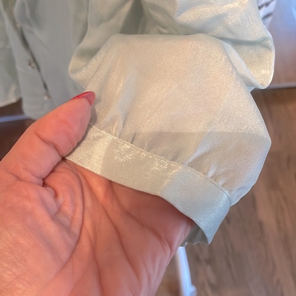 🍈NEW ZARA Top with Rhinestone Buttons - Picture 9 of 15